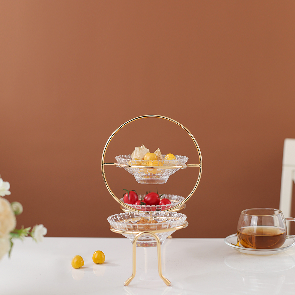2-Tier Glass Dessert Stand